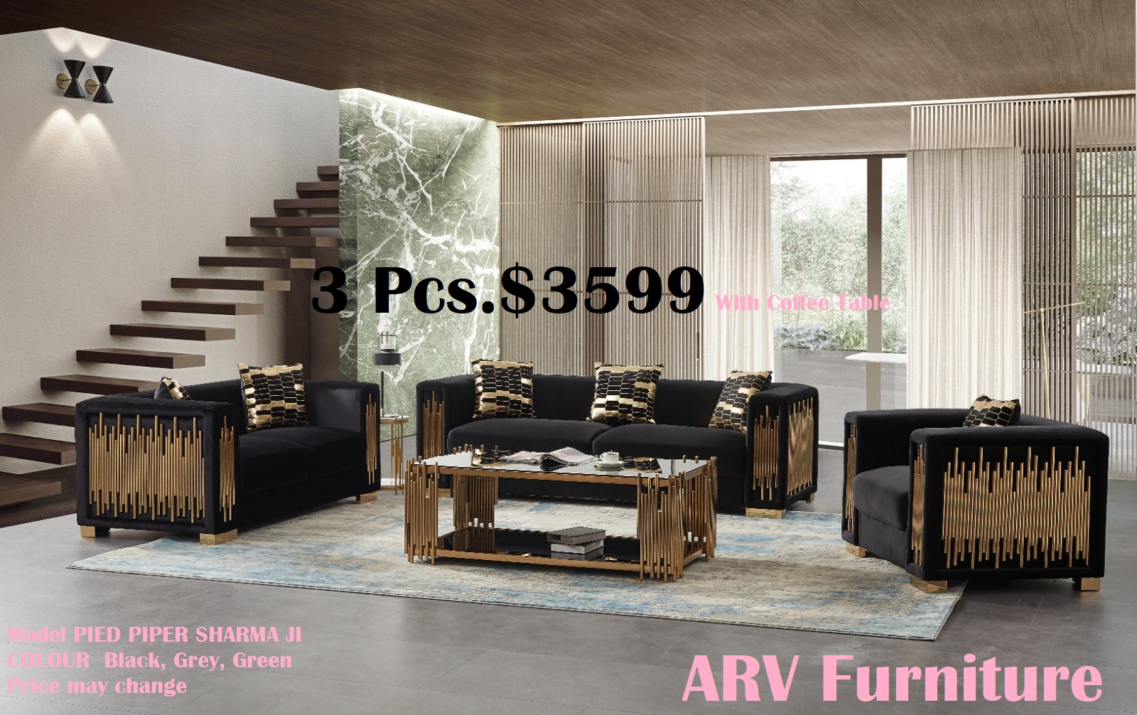 Sofa Set Living Room Coach Coffee Table ARV Furniture Mississauga ARV