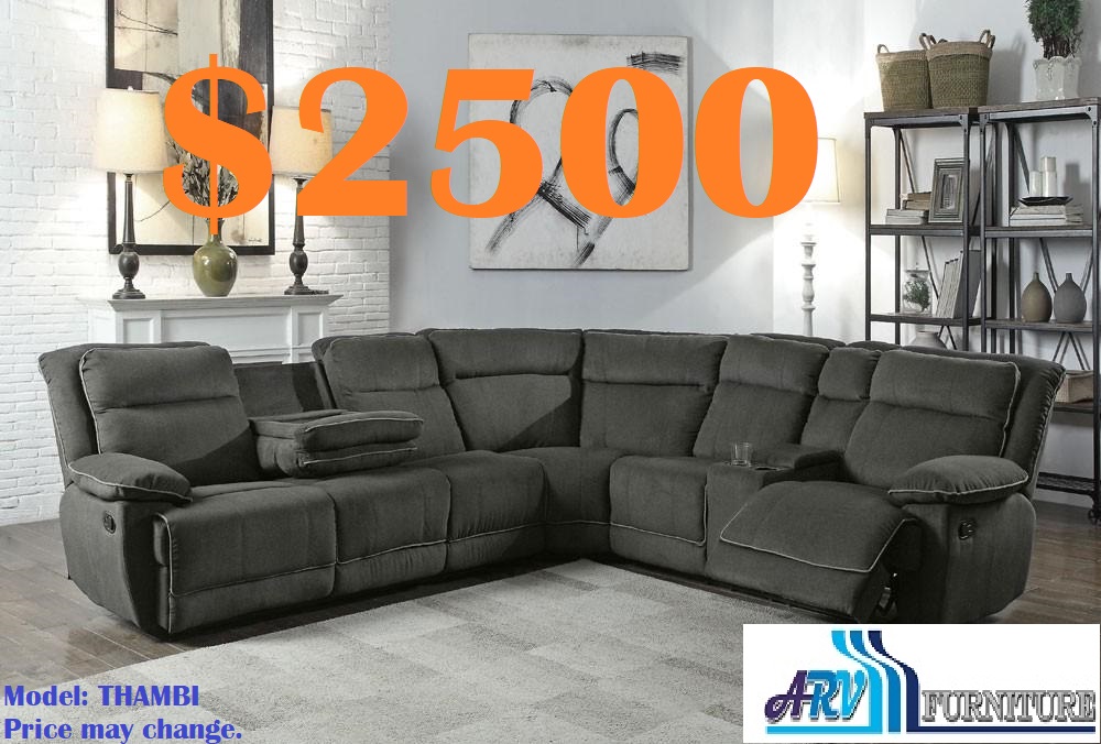 MODERNRECLINERSECTIONALSOFAFABRICARVFURNITUREMISSISSAUGAONTARIO