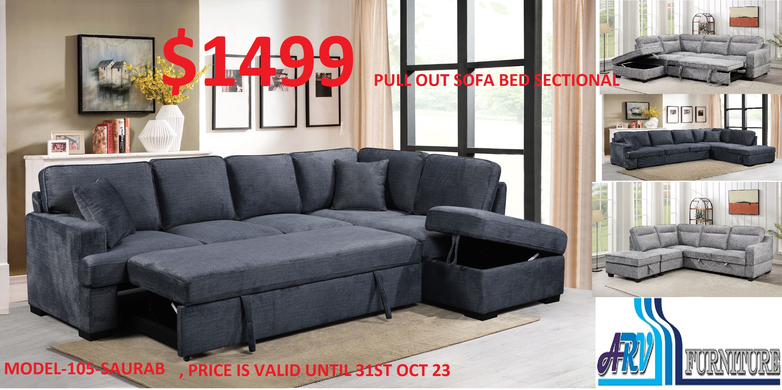 MODERN SECTIONAL FABRIC SOFA ARV FURNITURE MISSISSAUGA ONTARIO CANADA ARV Furniture Flyer